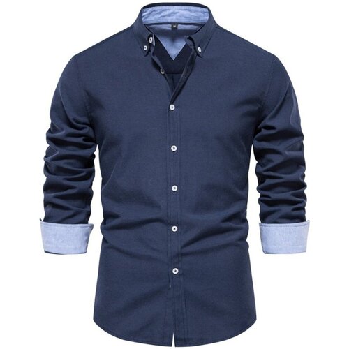 Vêtements Homme Chemises manches longues Atom SH700 Bleu