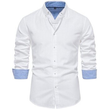 Vêtements Homme Chemises manches longues Atom SH700 Blanc