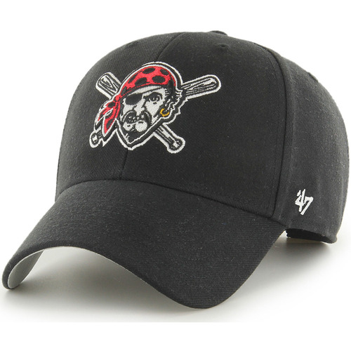 Accessoires textile Casquettes '47 Brand 47 CAP MLB PITTSBURGH PIRATES MVP BLACK1 