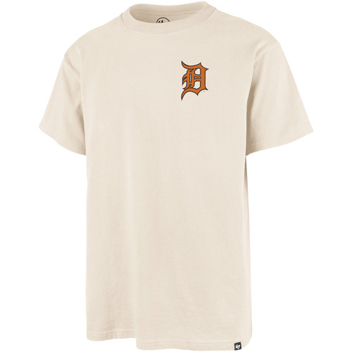 Vêtements PS Paul Smith embroidered logo patch T-shirt '47 Brand 47 TEE MLB DETROIT TIGERS BACKER ECHO NATURAL 