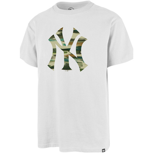 Vêtements T-shirts & Polos '47 Brand 47 TEE MLB NEW YORK YANKEES ECHO WHITE WASH 