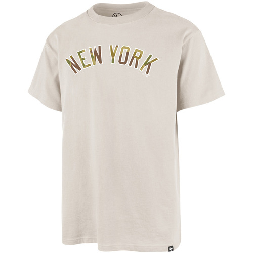 Vêtements PS Paul Smith embroidered logo patch T-shirt '47 Brand 47 TEE MLB NEW YORK YANKEES IMPRINT ECHO BONE1 