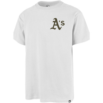 Vêtements T-shirts & Polos '47 Brand 47 TEE MLB OAKLAND ATHLETICS BACKER ECHO WHITE WASH 