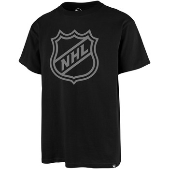 Vêtements T-shirts & Polos '47 Brand 47 NHL TEE CURRENT SHIELD PRINT ECHO JET BLACK BLACK 
