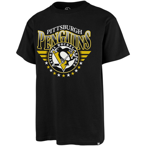 Vêtements T-shirts & Polos '47 Brand 47 TEE NHL PITTSBURGH PENGUINS ECHO JET BLACK 