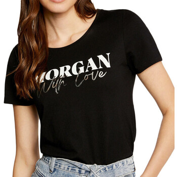 Vêtements Femme T-shirts manches courtes Morgan 241-DUNE Noir