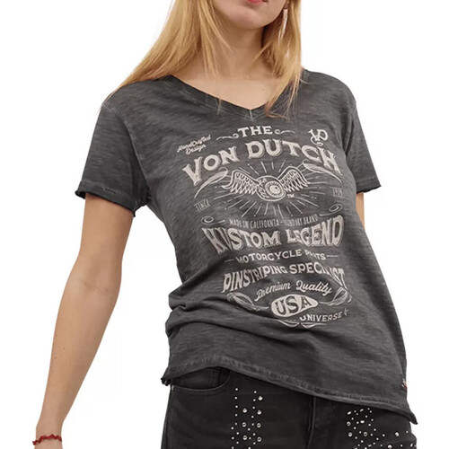 Vêtements Femme Koszulka Crewneck T-Shirt 214282 GS551 Von Dutch VD/TVC/HAND Gris
