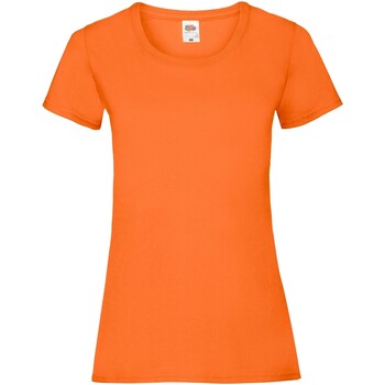 Vêtements Femme T-shirts manches longues Fruit Of The Loom SS77 Orange