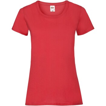 Vêtements Femme T-shirts manches longues Fruit Of The Loom SS77 Rouge