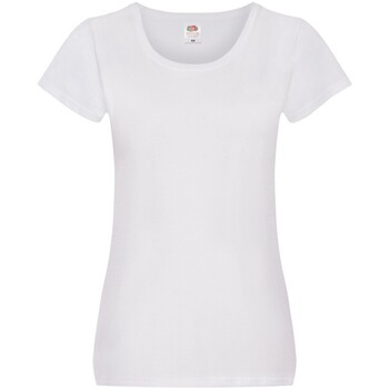 Vêtements Femme T-shirts manches longues Fruit Of The Loom Original Blanc