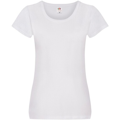 Vêtements Femme T-shirts manches longues Fruit Of The Loom SS712 Blanc