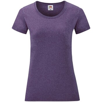 Vêtements Femme T-shirts manches longues Fruit Of The Loom Valueweight Violet
