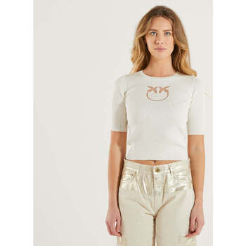 Vêtements Femme T-shirts manches longues Pinko  Blanc