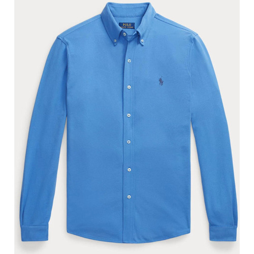 Vêtements Homme Chemises manches longues Ralph Lauren Chemise  ajustée bleue Bleu