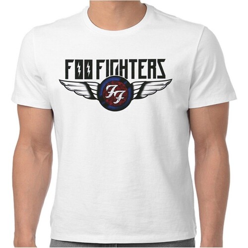 Vêtements T-shirts manches longues Foo Fighters Flash Wings Blanc