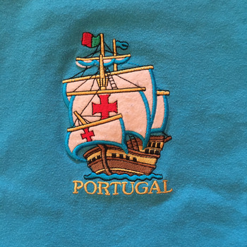Sans marque Tee shirt Portugal Taille 12 ans Bleu