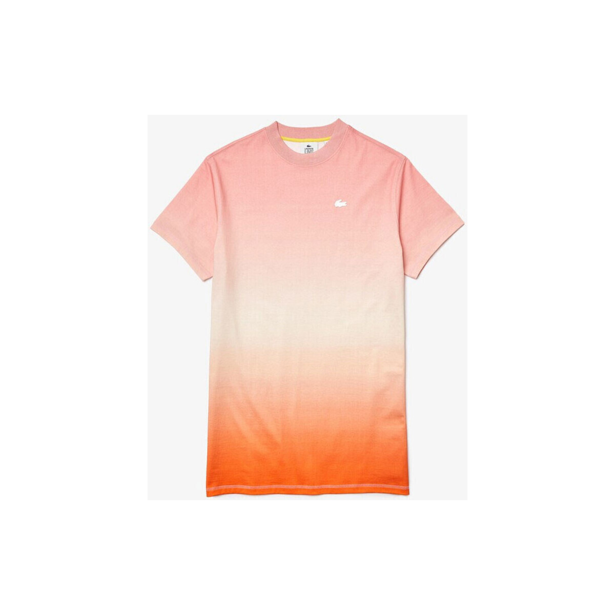 Vêtements Femme Robes Lacoste Robe t-shirt  L!VE Summer Pack en coton dégradé Orange