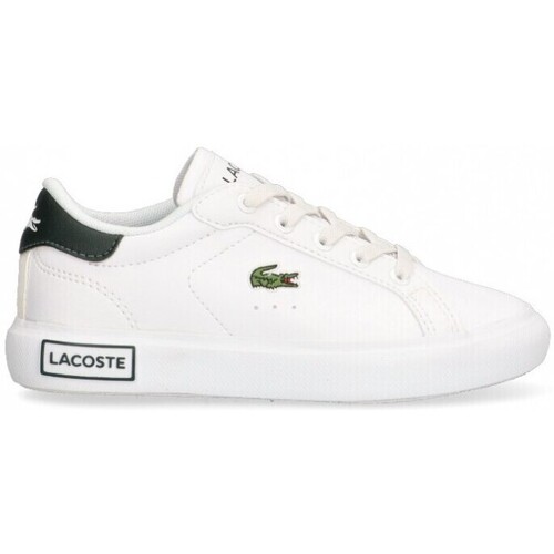 Chaussures Garçon Baskets mode blanche Lacoste 74152 Blanc