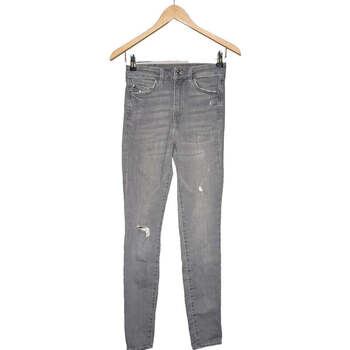 jeans h&m  jean slim femme  36 - t1 - s gris 