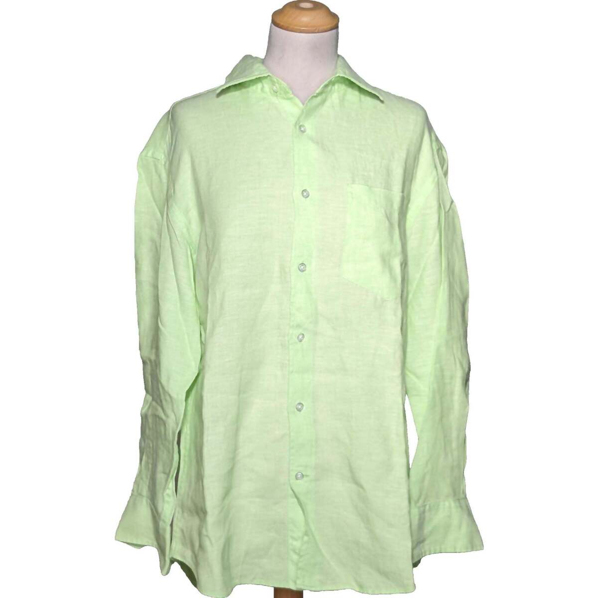 Vêtements Homme Chemises manches longues Celio 38 - T2 - M Vert