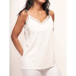 Vêtements Femme Débardeurs / T-shirts sans manche Sab & Jano Debardeur blanc Olivia Blanc
