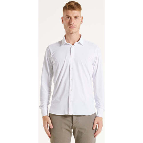 Vêtements Homme Chemises manches longues Bibliothèques / Etagèrescci Designs  Blanc