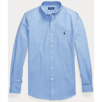 Vêtements Homme Chemises manches longues Ralph Lauren Chemise  bleue à carreaux stretch Bleu