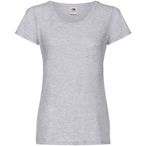 Vêtements Femme T-shirts manches longues Fruit Of The Loom SS712 Gris