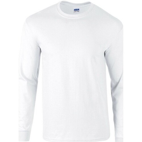 Vêtements Homme T-shirts manches longues Gildan Ultra Blanc