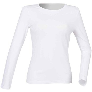 Vêtements Femme T-shirts manches longues Sf SK124 Blanc