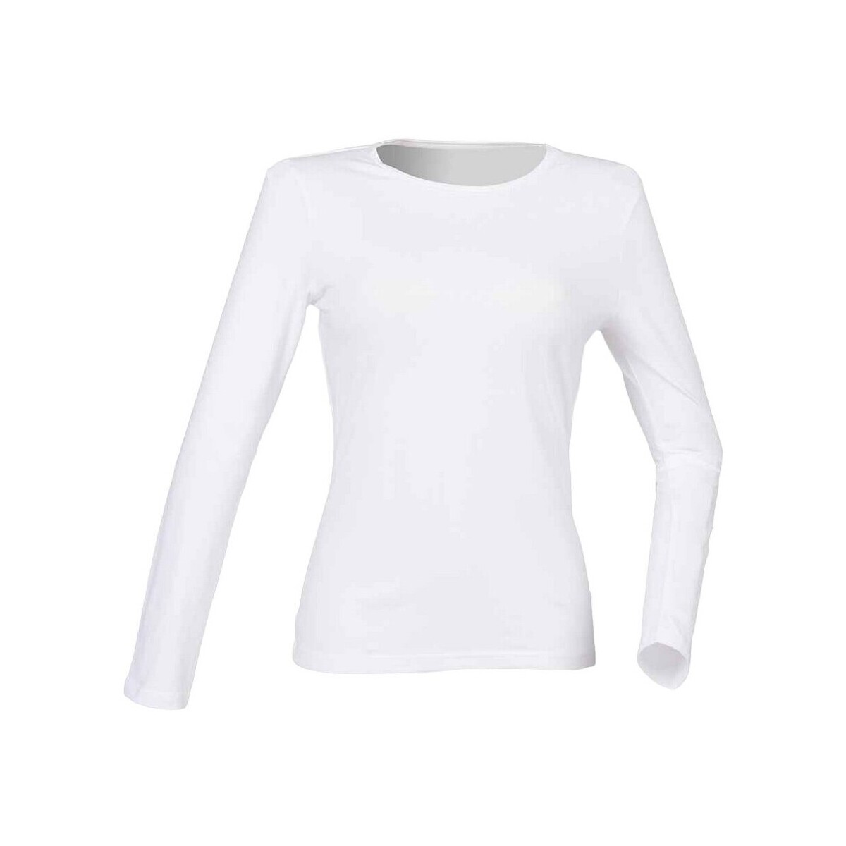 Vêtements Femme T-shirts manches longues Sf Feel Good Blanc