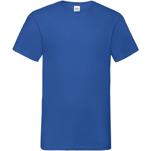 Vêtements Homme T-shirts manches longues Fruit Of The Loom Valueweight Bleu