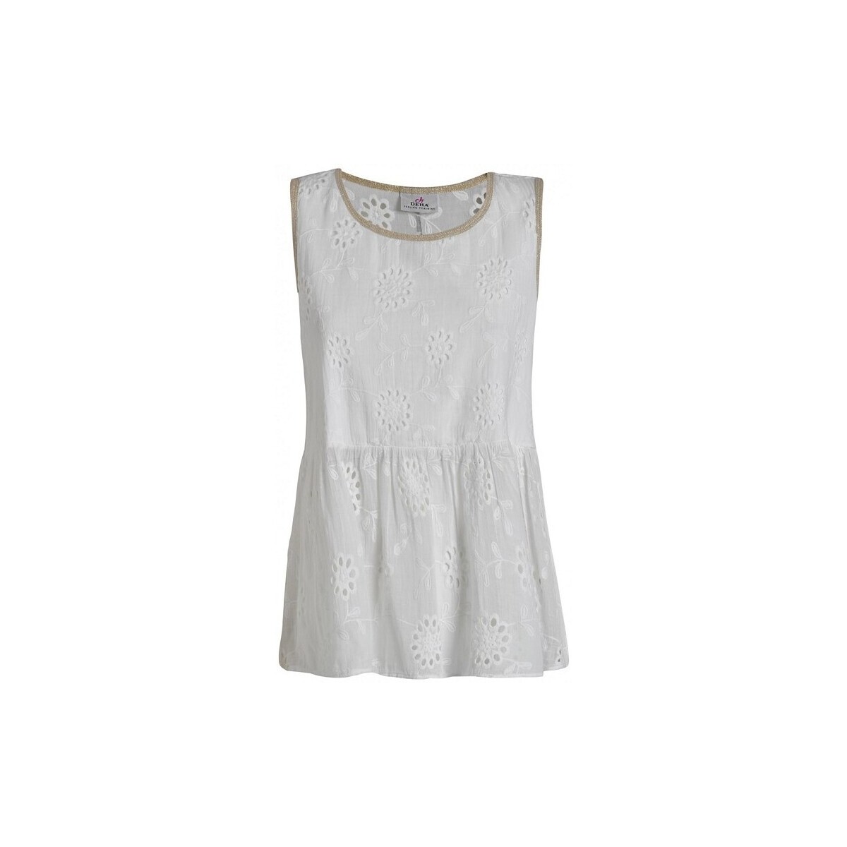 Vêtements Femme Débardeurs / T-shirts sans manche Deha D23100 Blanc