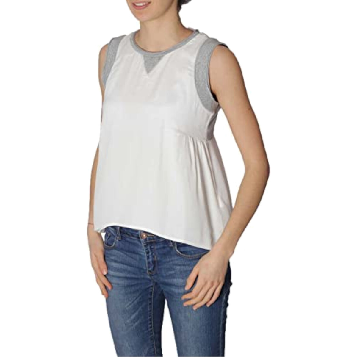 Vêtements Femme Débardeurs / T-shirts sans manche Deha D53460 Blanc