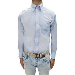 Vêtements Homme Chemises manches longues Lacoste CH3684 Bleu
