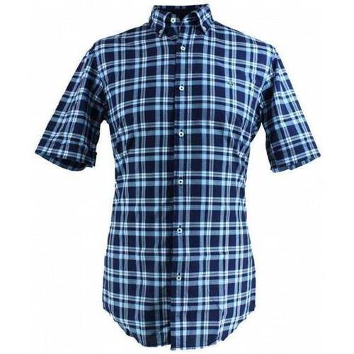 Vêtements Homme Chemises manches courtes 40sfa00371y9 Lacoste CH6129 Bleu