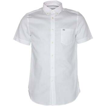 Vêtements Homme Chemises manches courtes 40sfa00371y9 Lacoste CH0221 Blanc