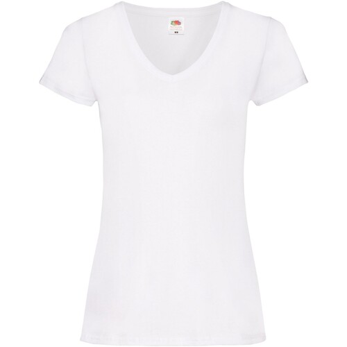 Vêtements Femme T-shirts manches longues Fruit Of The Loom SS702 Blanc