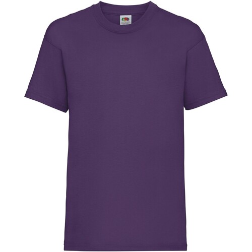 Vêtements Enfant T-shirts manches courtes Fruit Of The Loom Value Violet