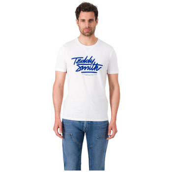 Vêtements Homme T-shirts & Polos Teddy Smith TEE-SHIRT BLANC SCRIPT - Blanc - M Blanc