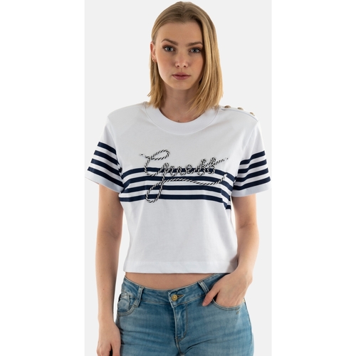 Vêtements Femme T-shirts manches courtes Guess w4gi18 Blanc