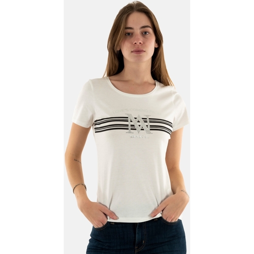 Vêtements Femme T-shirts manches courtes Morgan 241-donna Blanc