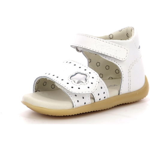 Chaussures Fille Rose is in the air Kickers Bigkratch-c Blanc