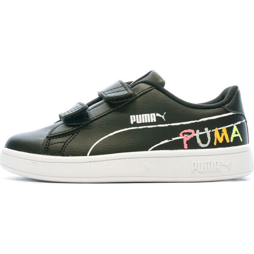 Chaussures Fille Baskets basses Puma Petron 386200-01 Noir