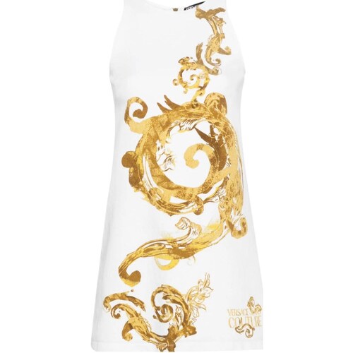 Vêtements Femme Robes courtes Versace MOSCHINO JEANS Couture 76HAO99P-ES108SW0 Blanc