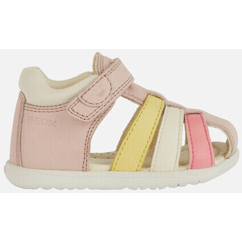 Chaussures Fille Baskets mode Geox B SANDAL MACCHIA GIR rose clair/multicolore