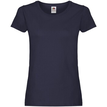 Vêtements Femme T-shirts manches longues Fruit Of The Loom Original Bleu