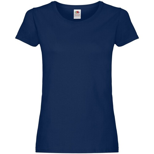 Vêtements Femme T-shirts manches longues Fruit Of The Loom Original Bleu