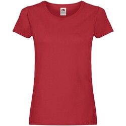 Vêtements Femme T-shirts manches longues Fruit Of The Loom Original Rouge