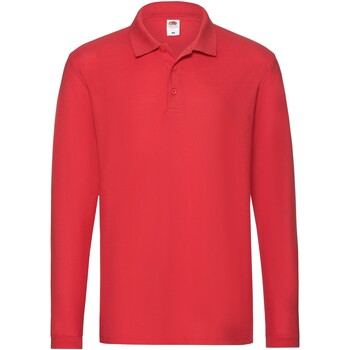 Vêtements Homme Polos manches longues Fruit Of The Loom SS24 Rouge
